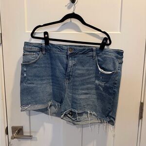 Ava & Viv Blue Distressed Jean Shorts